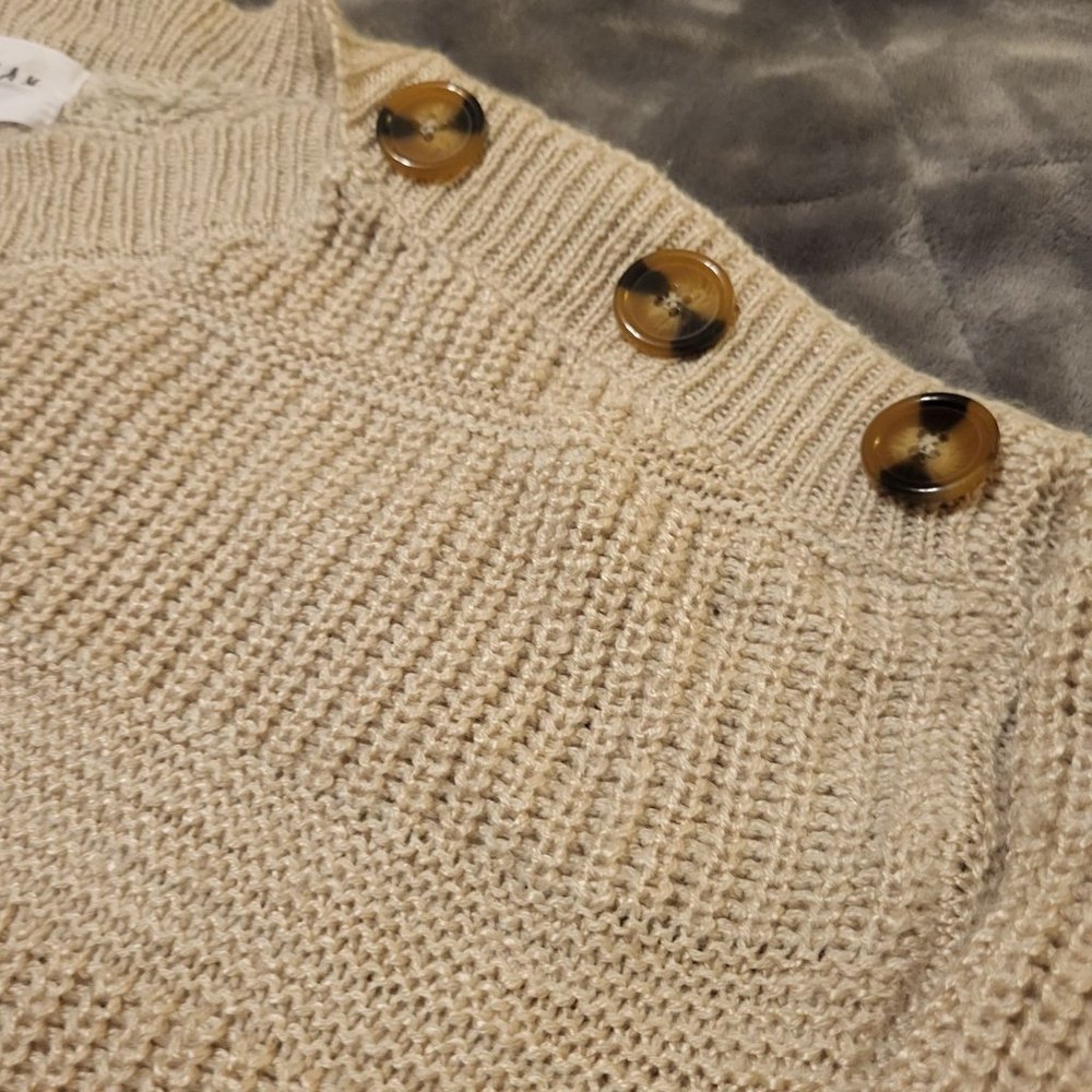 Olive & Oak Women's Knit Sweater, Beige Brown, Medium - Picture 5 of 9